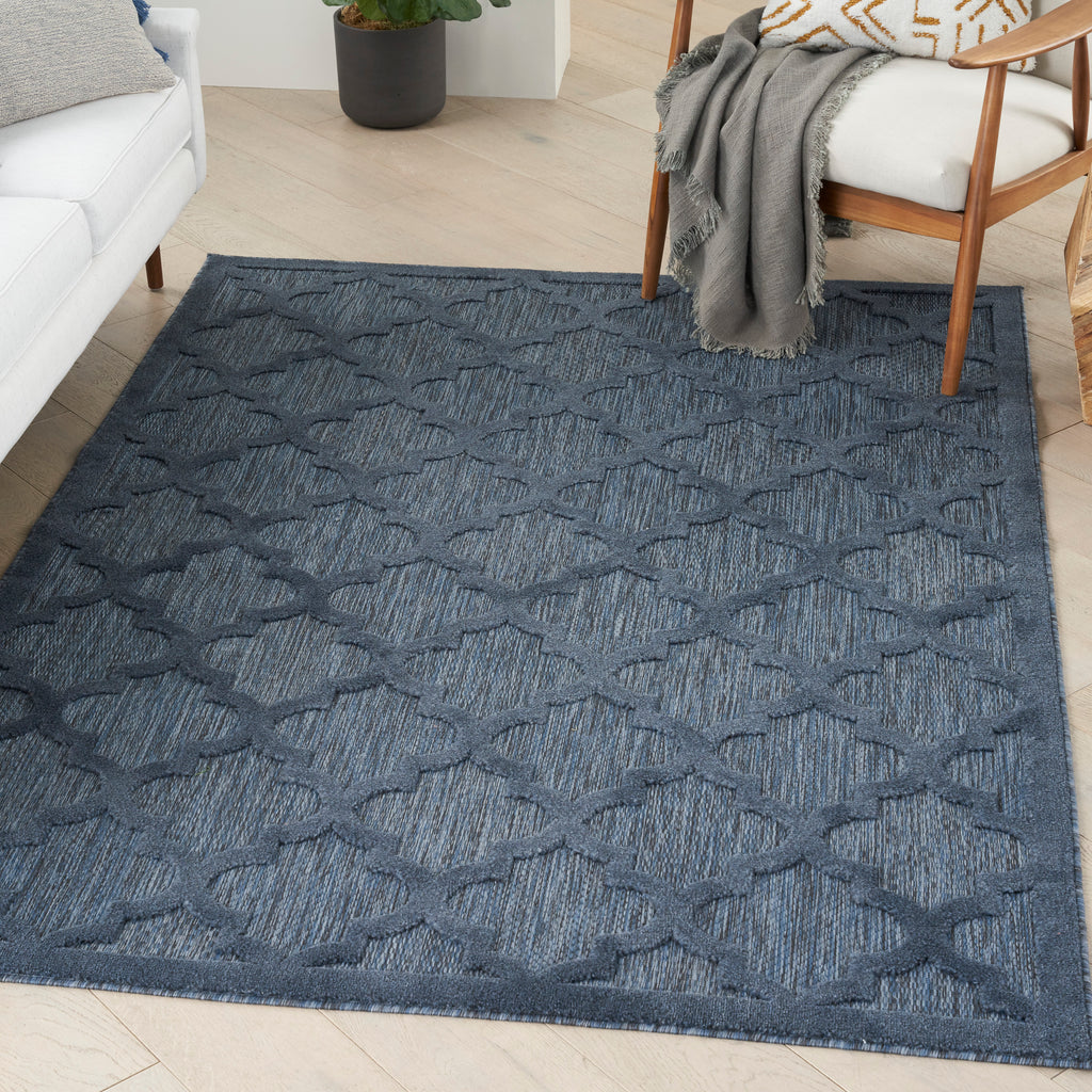 nourison easy care nes01 navy blue rug