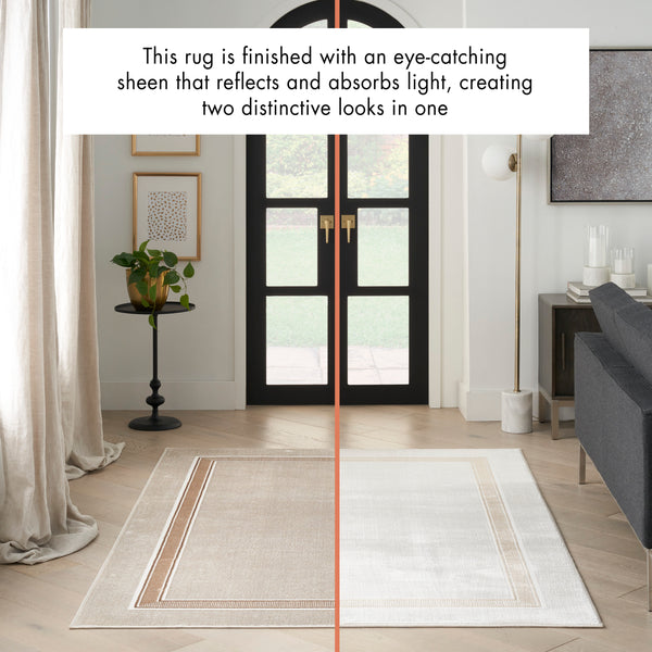 nourison glitz glz08 ivory cream rug