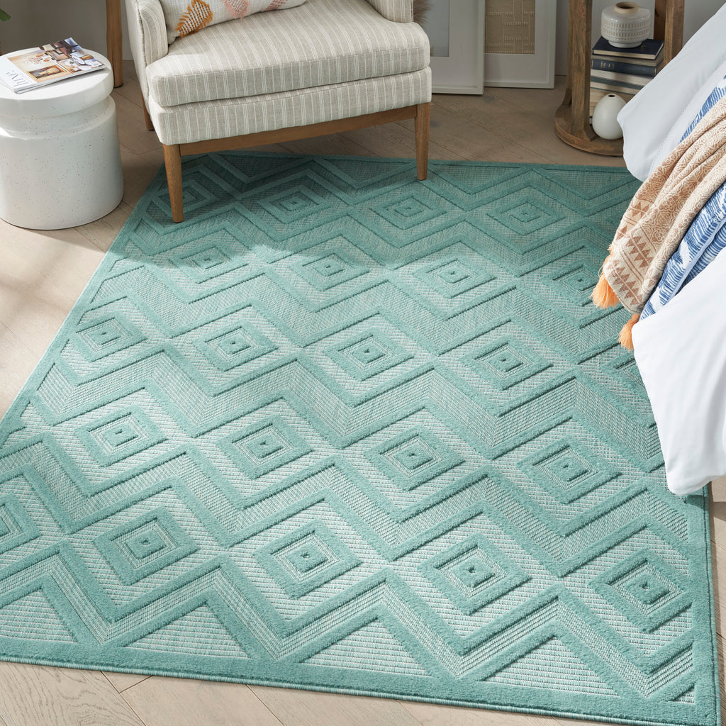 nourison versatile nrv01 aqua teal rug