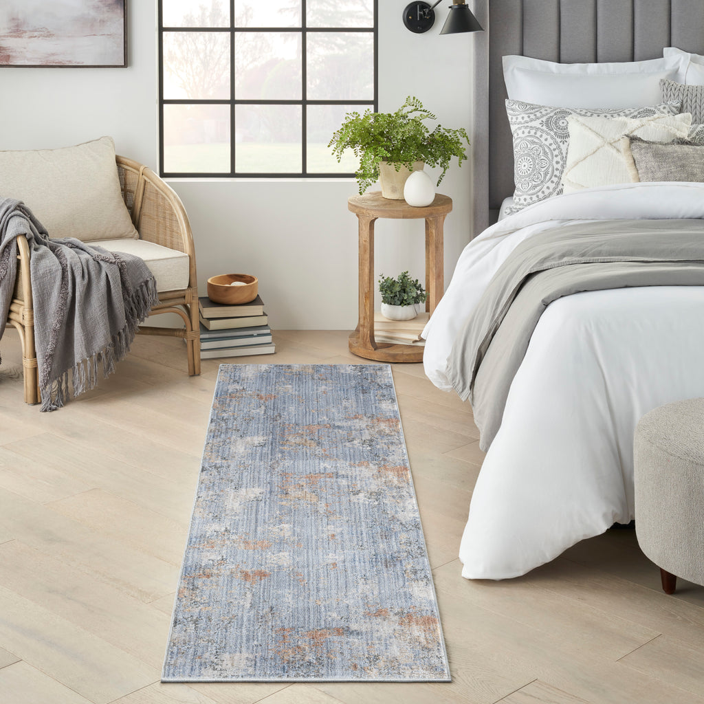 nourison abstract hues abh01 grey blue rug