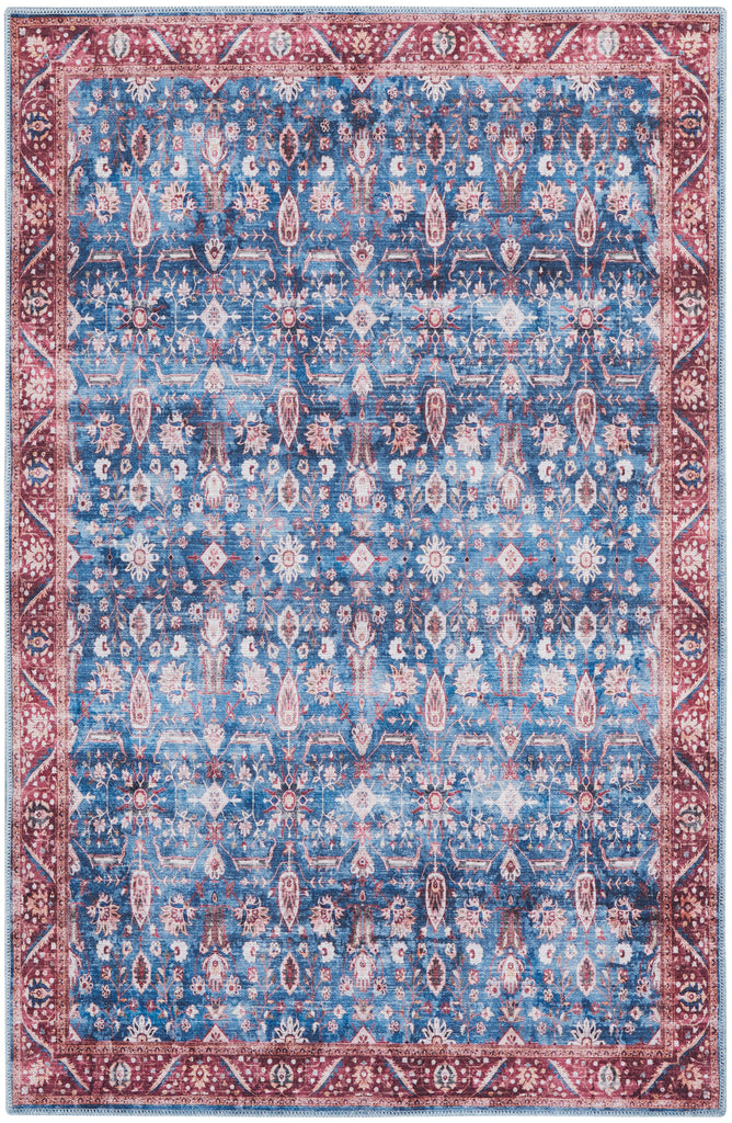 nourison grand washables grw06 blue brick rug