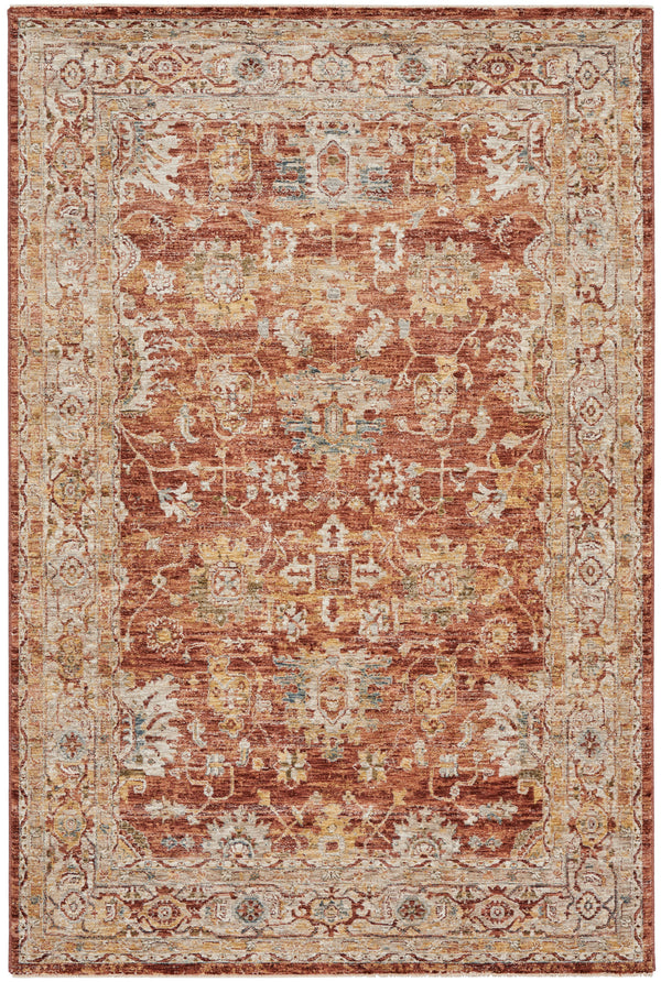 nourison sahar shr02 rust rug