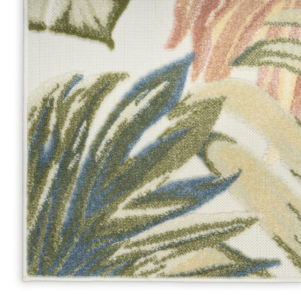 nourison aloha alh43 ivory green rug
