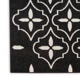 nourison nourison essentials nre04 black ivory rug