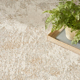 nourison ambiance ami03 ivory silver rug