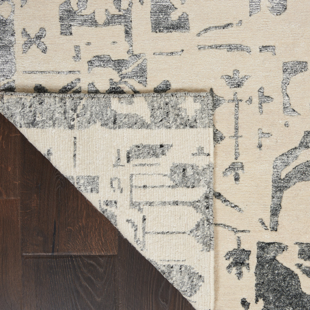 nourison silk shadows sha19 ivory grey rug