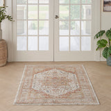 nourison sahar shr06 ivory rust rug