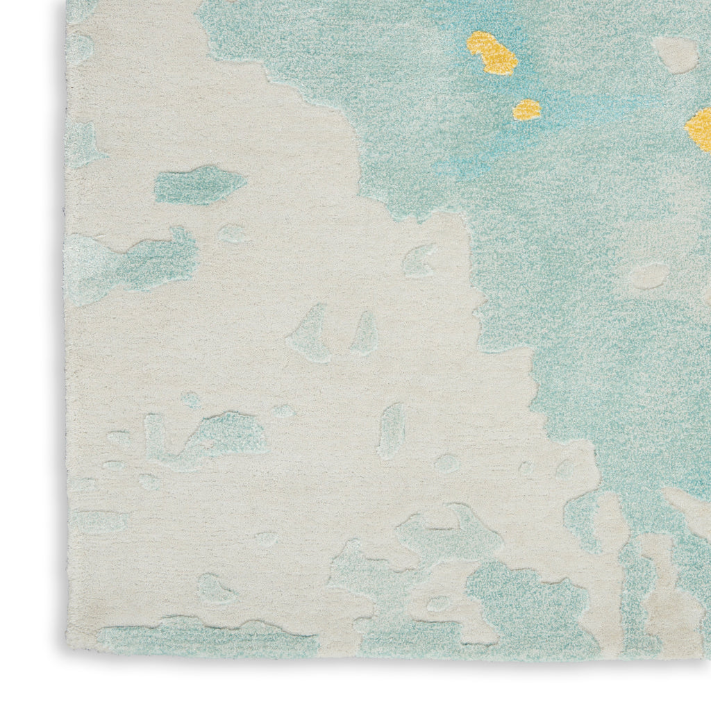 nourison prismatic prs26 seafoam gold rug