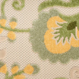 nourison aloha alh17 ivory green rug