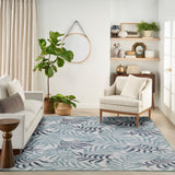 nourison garden oasis goa01 blue rug