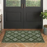 nourison easy care nes01 green rug