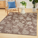 nourison garden oasis goa03 mocha rug