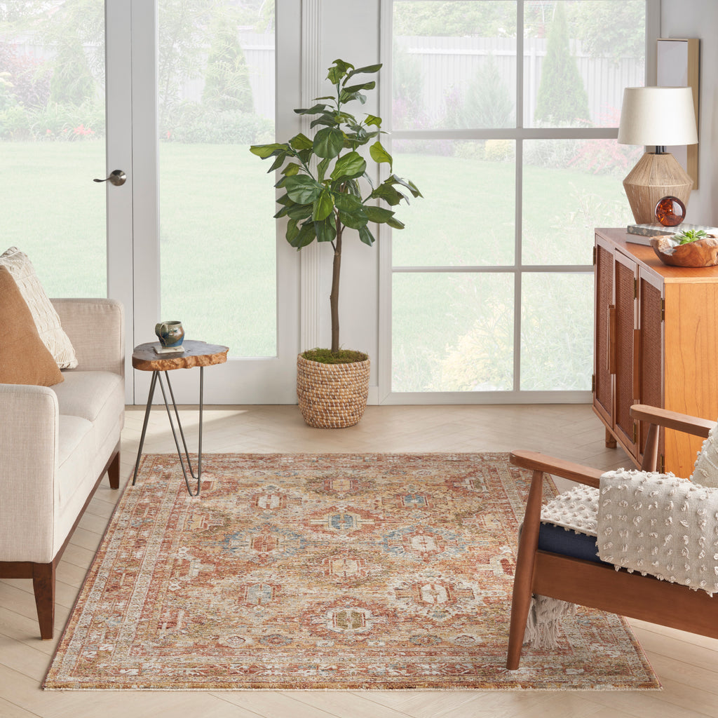 nourison sahar shr01 rust rug