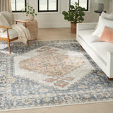 nourison astra machine washable asw11 grey gold rug