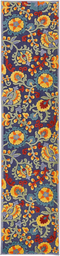 nourison aloha alh17 navy multicolor rug