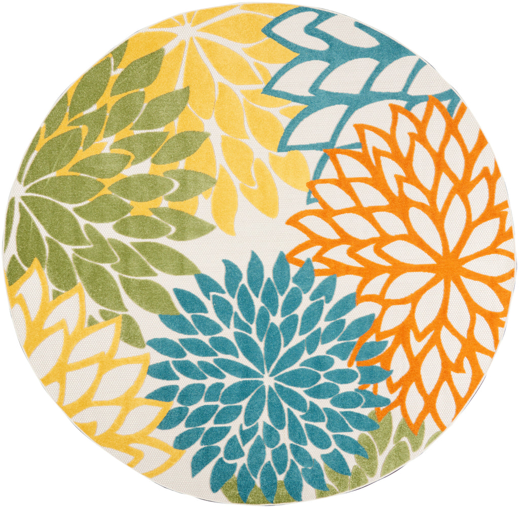 nourison aloha alh05 turquoise multicolor rug