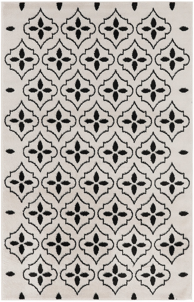 nourison nourison essentials nre04 ivory black rug