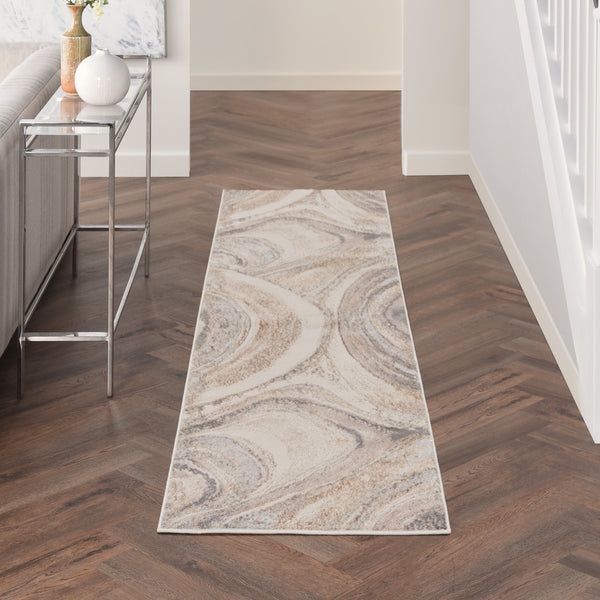 nourison brushstrokes bsk03 cream grey rug