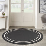 nourison nourison essentials nre02 black ivory rug