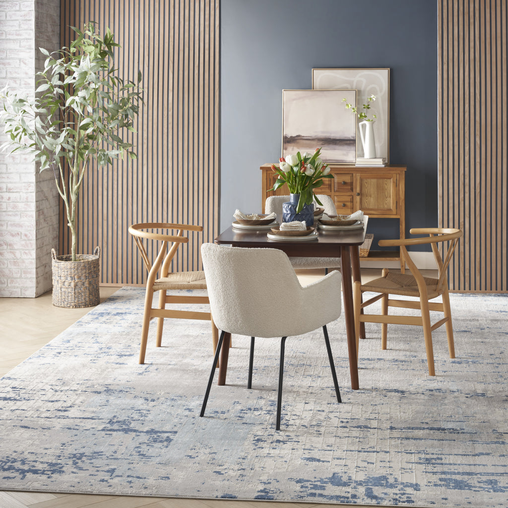 nourison quarry qua01 ivory blue grey rug