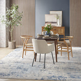 nourison quarry qua01 ivory blue grey rug