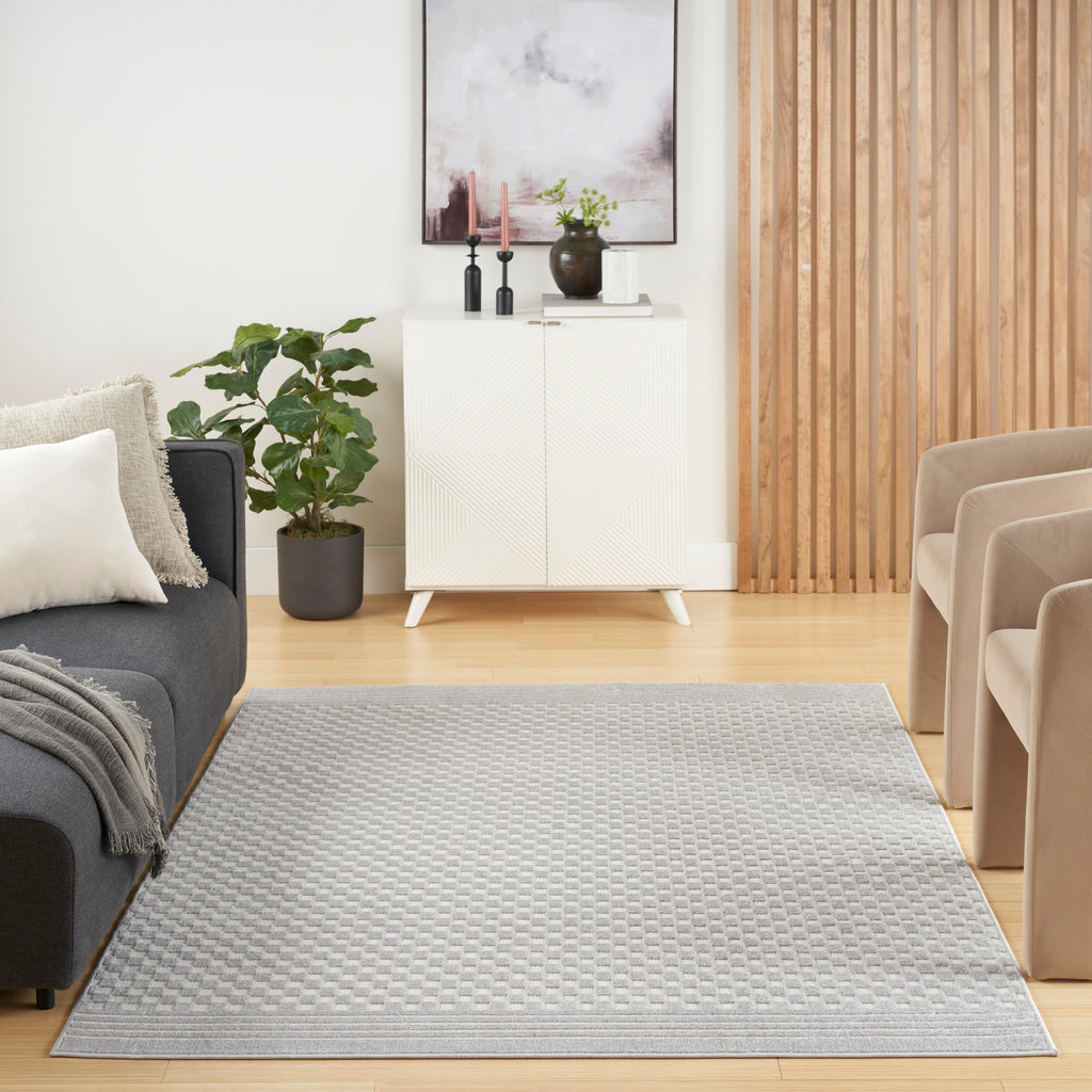 nourison care free caf02 light grey rug
