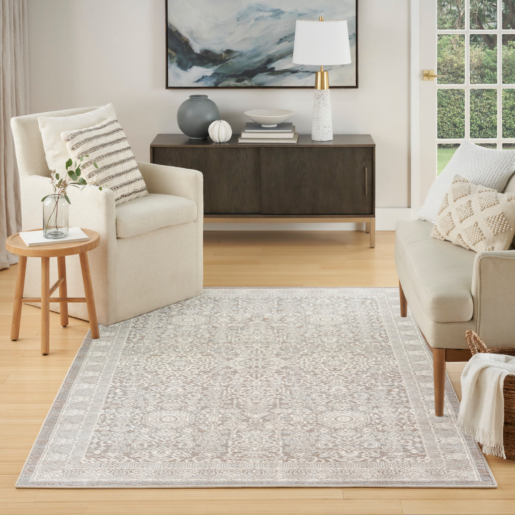 nourison eco cycle ecy01 silver ivory rug