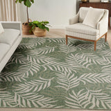 nourison garden oasis goa01 green ivory rug