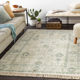 Hauteloom Penkridge PENK Sage Woven/Flatwoven Cotton Rug