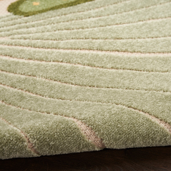 nourison aloha alh24 green yellow rug