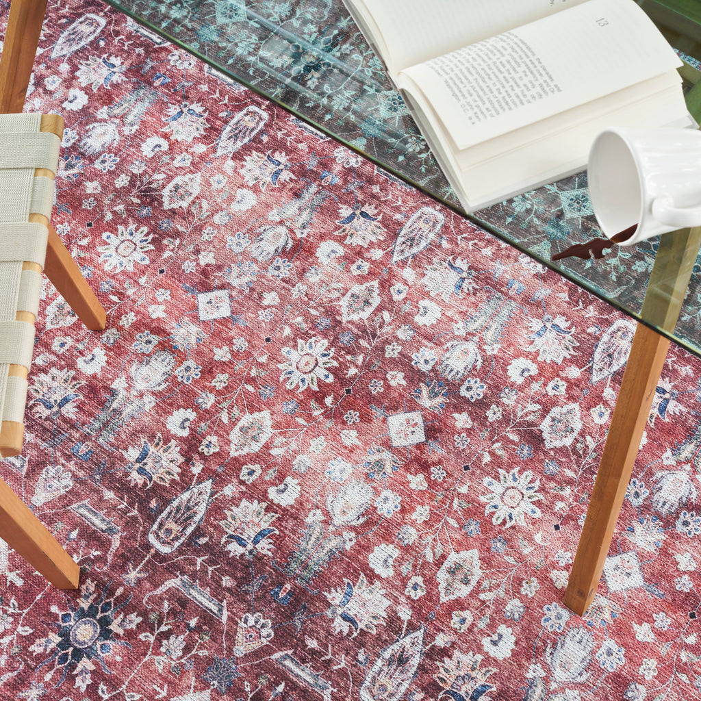 nourison grand washables grw06 brick ivory rug