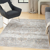 nourison astra machine washable asw12 silver grey rug