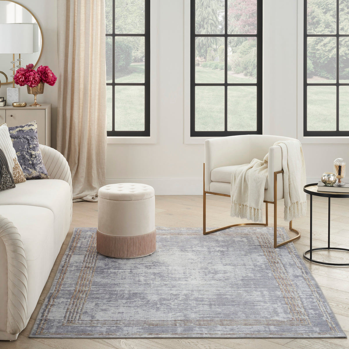 nourison daydream ddr03 silver rug