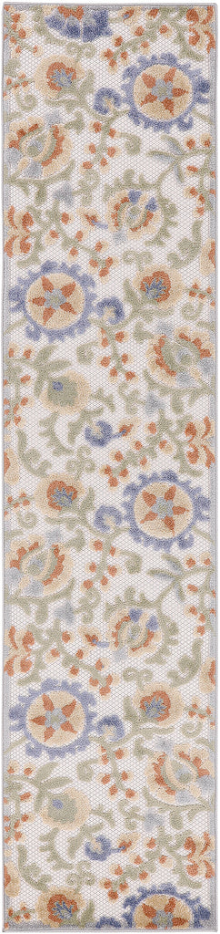 nourison aloha alh17 ivory blue rug