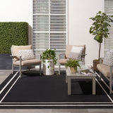 nourison nourison essentials nre02 black ivory rug