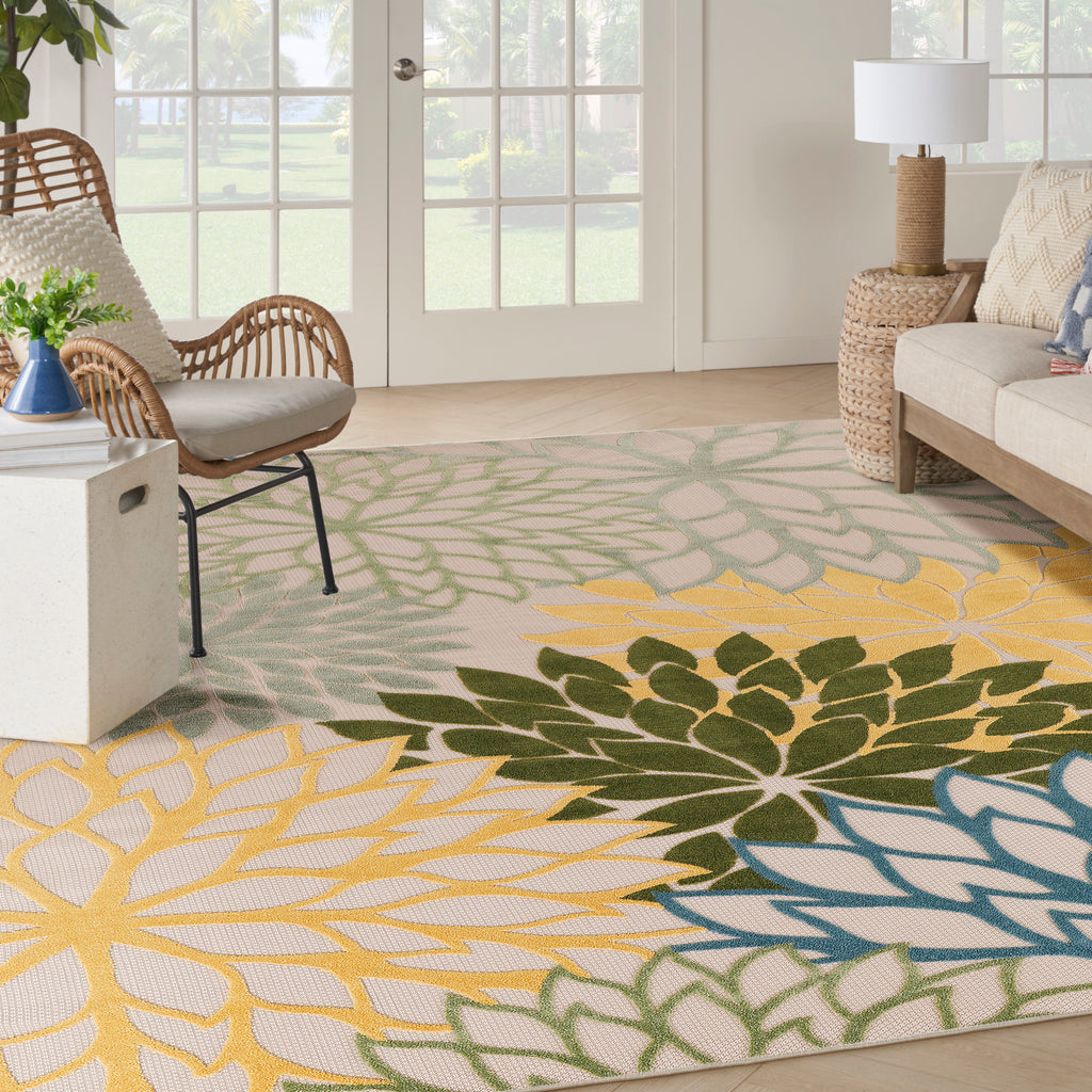 nourison aloha alh05 green multicolor rug