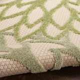 nourison aloha alh05 ivory green rug