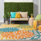 nourison aloha alh05 turquoise multicolor rug