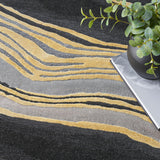 nourison prismatic prs31 charcoal grey rug
