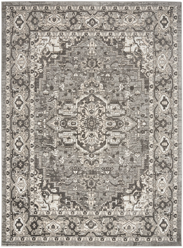 nourison quarry qua05 grey rug
