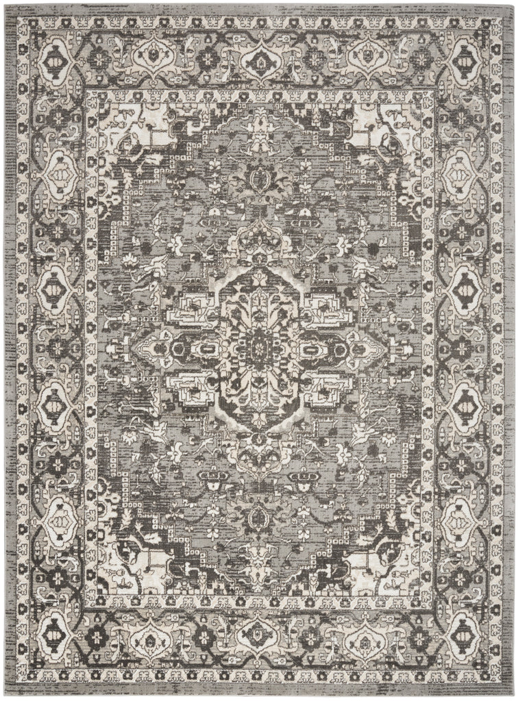 nourison quarry qua05 grey rug