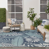 nourison garden oasis goa02 navy rug