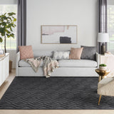 nourison versatile nrv01 charcoal black rug