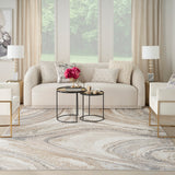 nourison brushstrokes bsk03 cream grey rug
