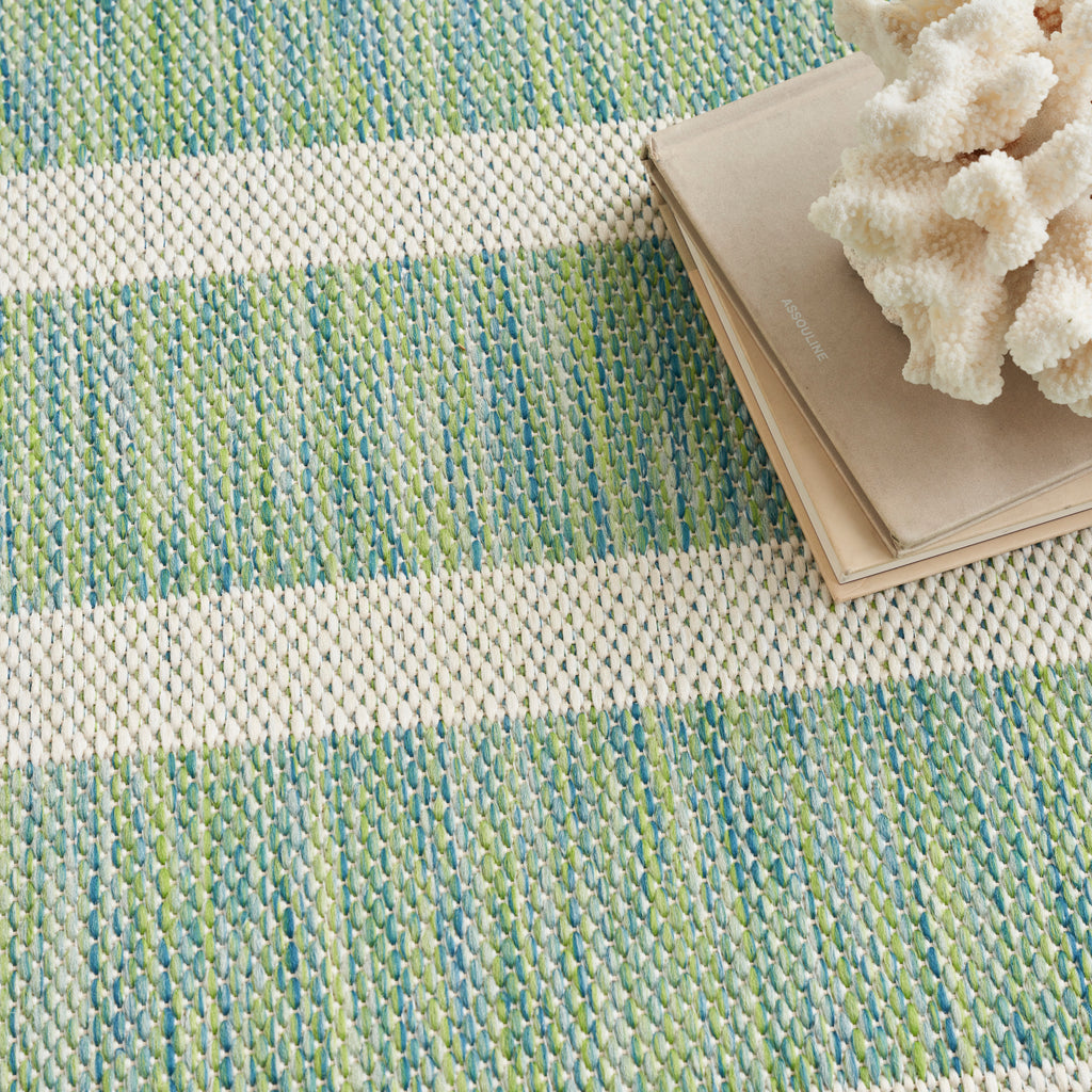 nourison positano pos03 blue green ivory rug