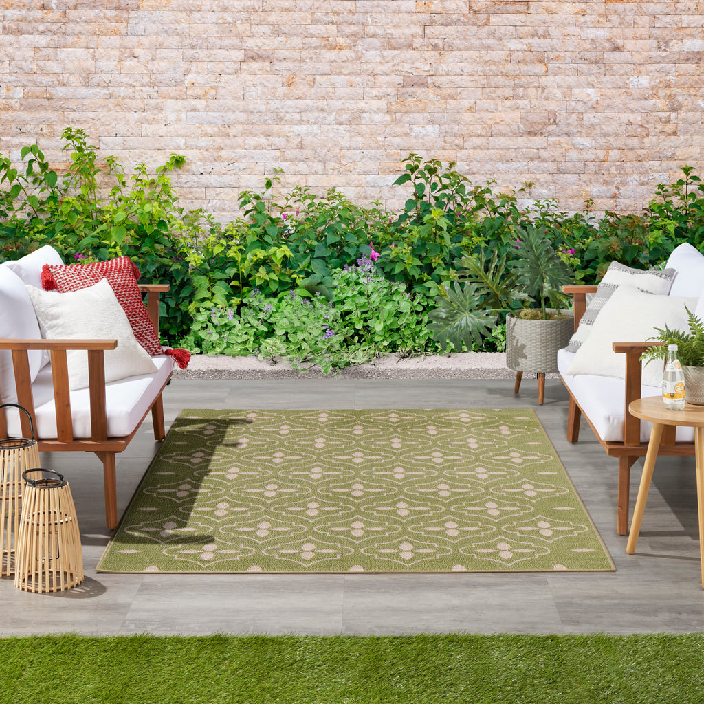 nourison nourison essentials nre04 green ivory rug
