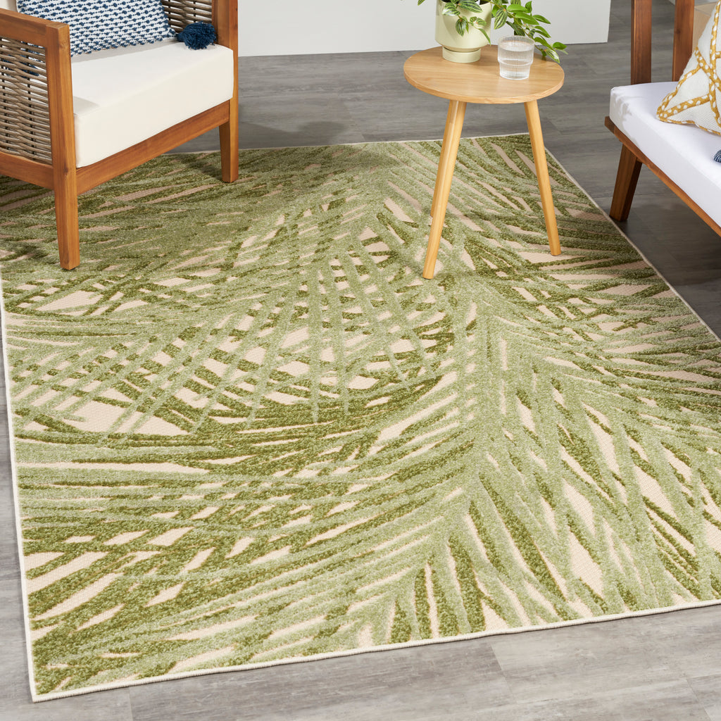 nourison aloha alh41 ivory green rug