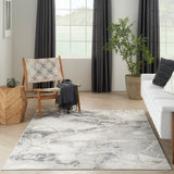 nourison elation etn13 ivory grey rug
