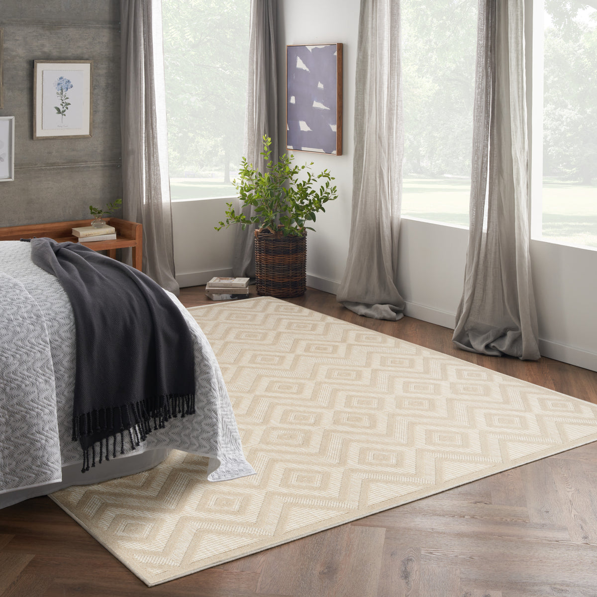 nourison versatile nrv01 cream rug