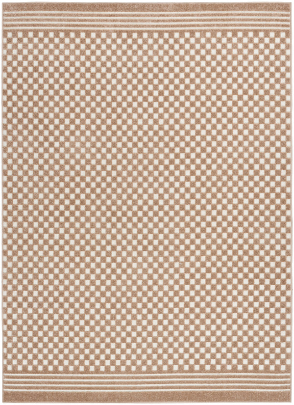 nourison care free caf02 brown rug